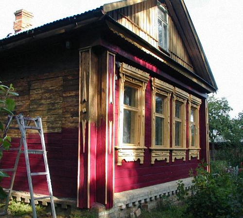 Дома покрашенные фасадной краской фото