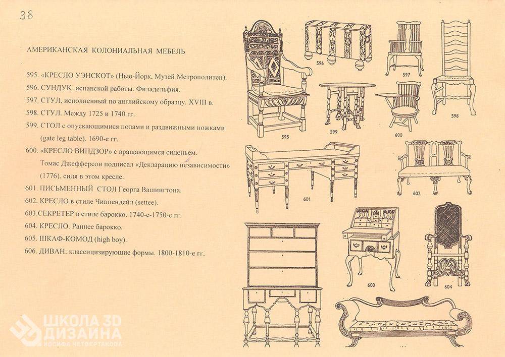 Американская колониальная мебель