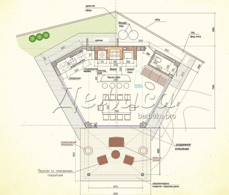 проектирование зоны барбекю