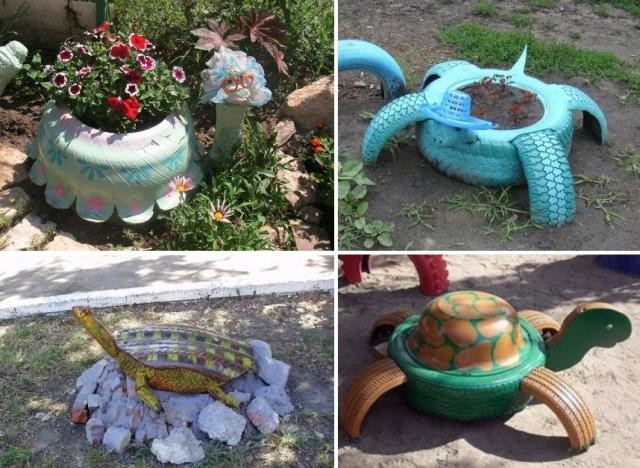Дворовые поделки из покрышек, бутылок и прочего. Красота или обезображенные дворы? Дворовые поделки из покрышек, бутылок и прочего. Красота или обезображенные дворы?