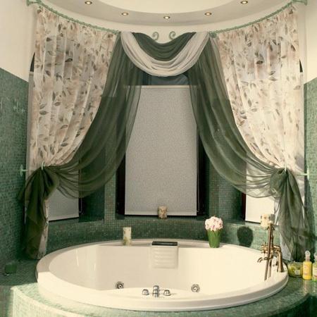 Декорирование окон в ванной комнате, фото № 4