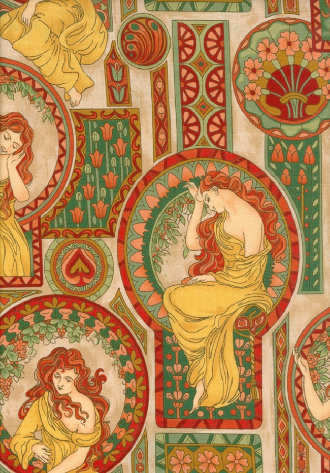 Работы William Morris и Alfons Mucha как источник вдохновения дизайнеров по тканям, фото № 28