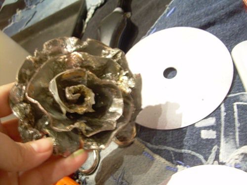 Роза из CD-дисков, фото № 12