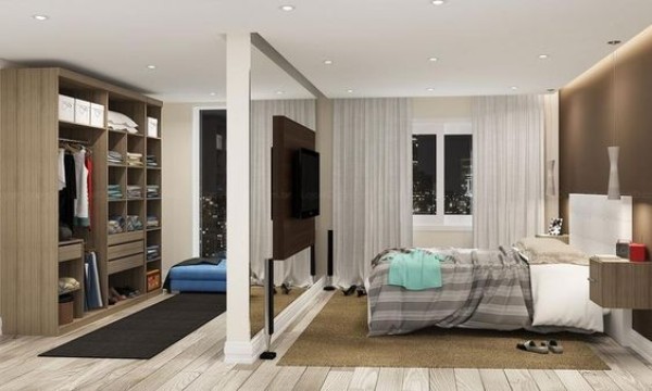 Как сделать гардеробную в спальне - подборка идей 2016