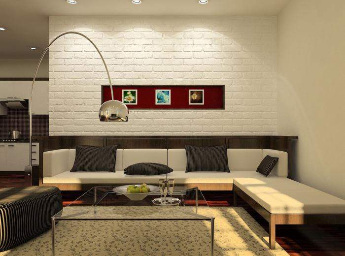 Дизайн интерьера однокомнатной квартиры в хрущевке в стиле минимализм
