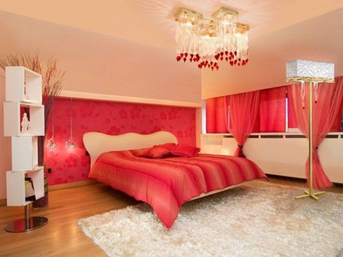 красно белая спальня дизайн фото, фото 17