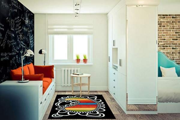 дизайн интерьера маленькой однокомнатной квартиры, фото 37
