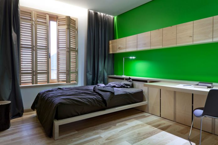 Серо-зеленая комната