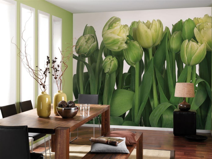 фотообои с изображением тюльпанов