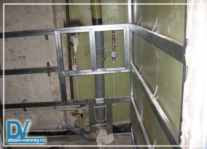 Установка металлического каркаса для облицовки отделка ванны пластиковыми панелями