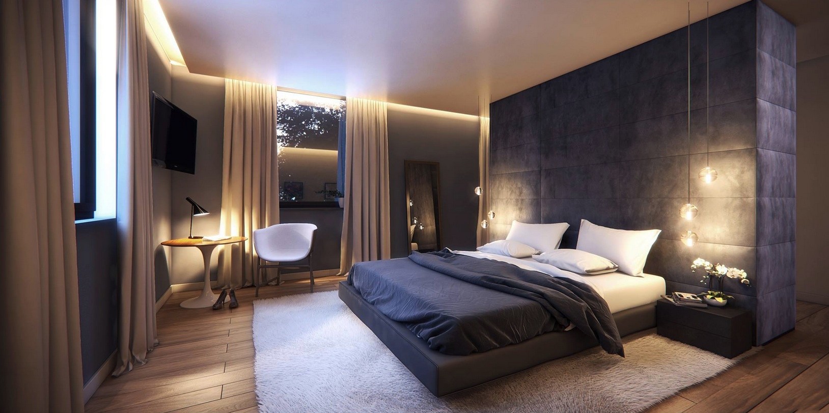 спальня в стиле модерн фото декор