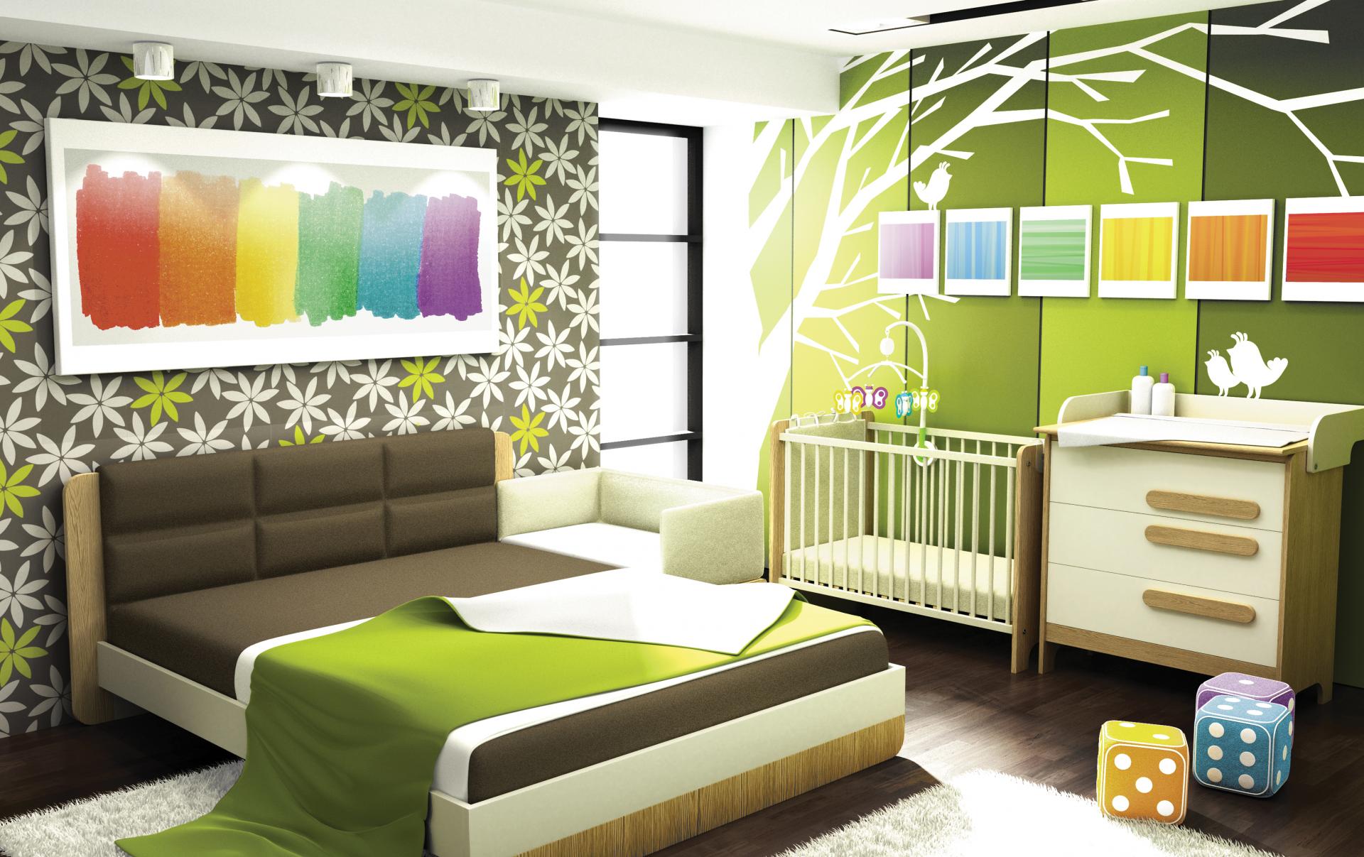 спальня и детская в одной комнате дизайн идеи