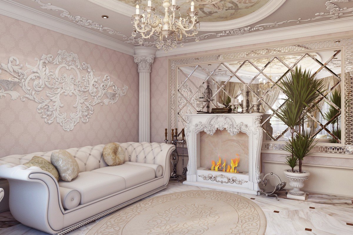 гостиная в стиле барокко декор фото