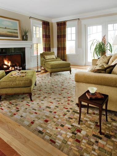 ковры в интерьере гостиной классика