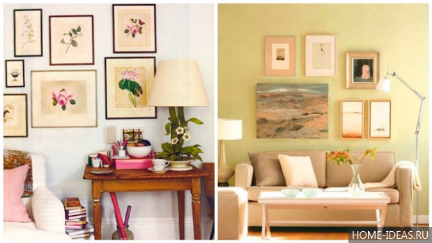 Как развесить картины в квартире?