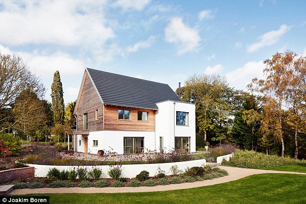 This four bedroom detached Baufritz home in Hampshire was built for £750,000,  including the interior, but excluding the cost of the land it was built on