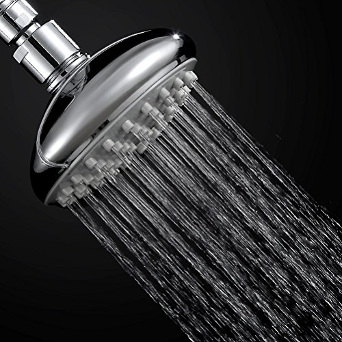 Shower Head,KZKJ High Pressure Air-Injection Rainfall Adjustable Showerheads Anti-Clog Rain Showerhead Chrome