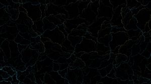 Превью обои черный, темный, фрактал, пятна, абстракция