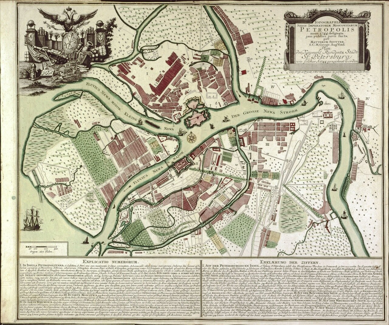 1744. Топографическая карта Петрополиса