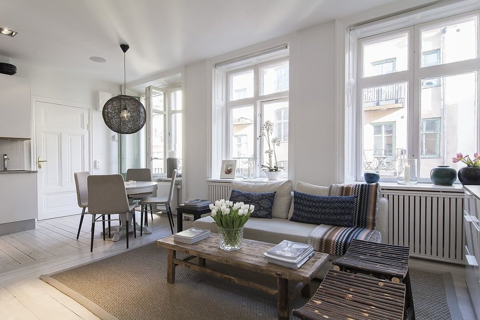 Стильная перепланировка квартиры в Швеции
