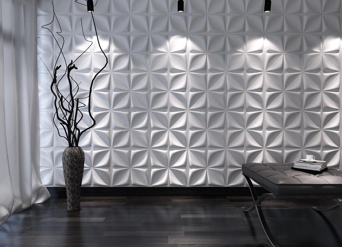 С помощью потолочной плитки можно придать стенам любой комнаты оригинальности