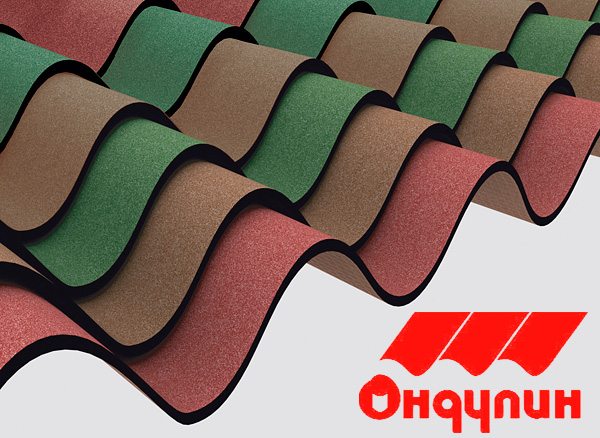 Внешний вид ондулина крыши из ондулина