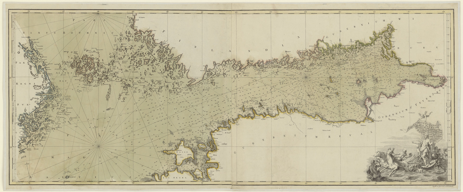 1777. Карта Финского залива Якоба Шмидта