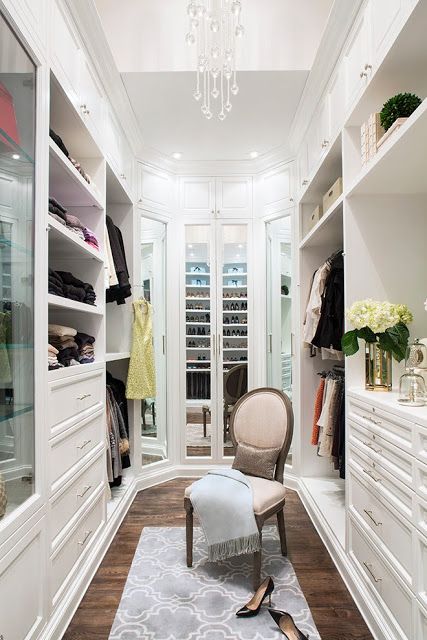 Дизайн современной гардеробной комнаты