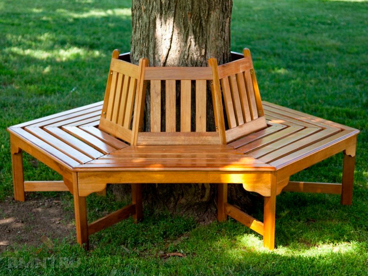 Простые скамейки из дерева