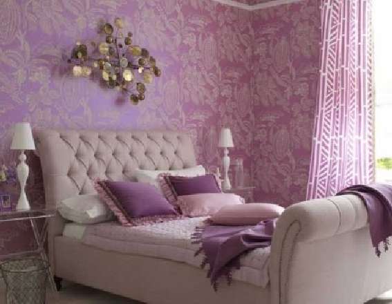 Спальня в фиолетовых оттенках – красиво и элегантно