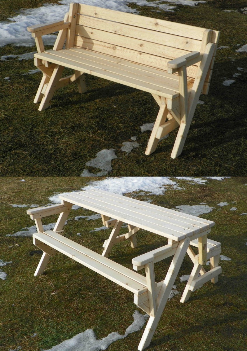 Скамейка для отдыха на даче своими руками