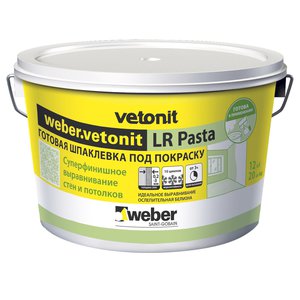 Шпаклевка weber.vetonit LR Pasta на полимерной основе, готовая, финишная