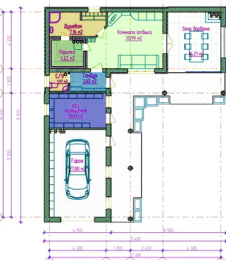 план гараж баня дом 
