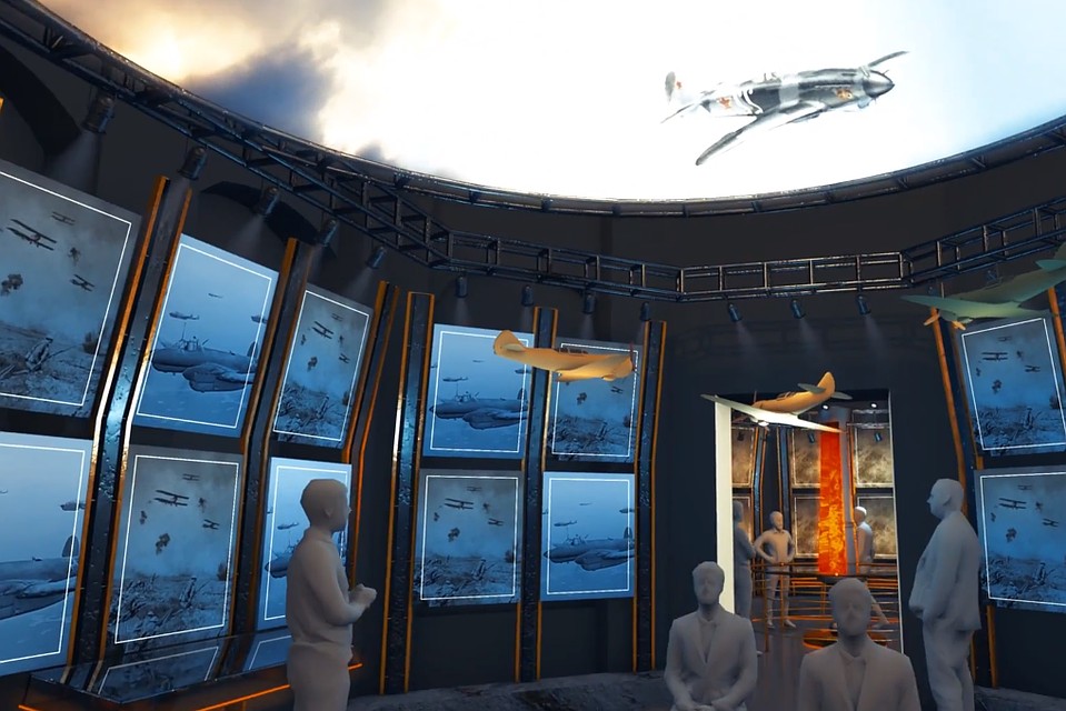В "Музее всех войн" будут залы, посвященные четырем стихиям. Фото: скришнот видео с сайта showconsulting.ru 