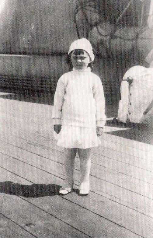 Ирина на борту линкора «Мальборо». 1919 г.
