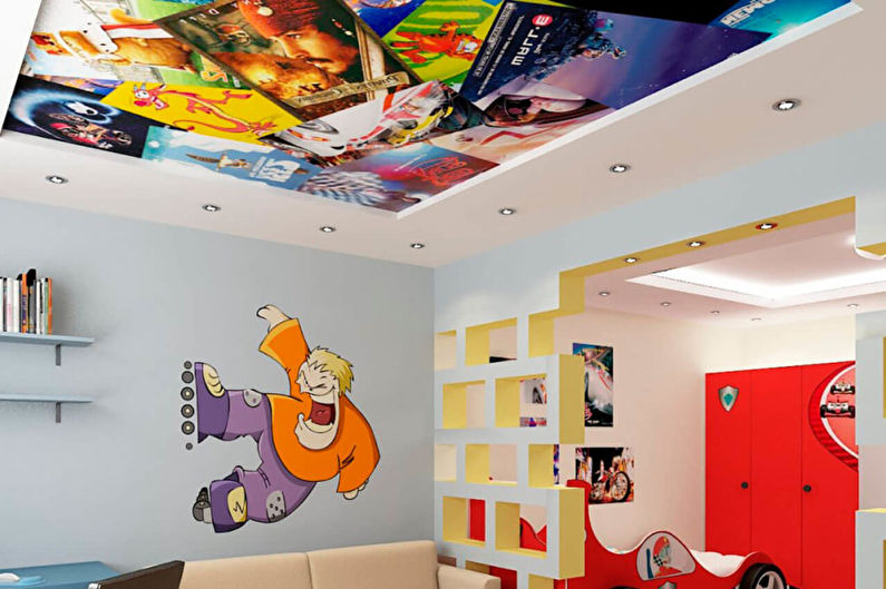 Дизайн детской комнаты - Отделка потолка
