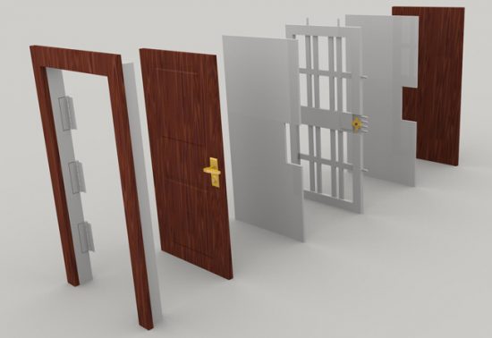 Конструкция бронированной двери