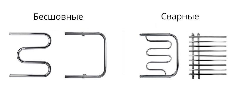 два вида полотенцесушителей