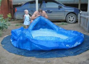 как установить надувной бассейн на даче