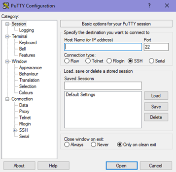 PuTTY Configuration