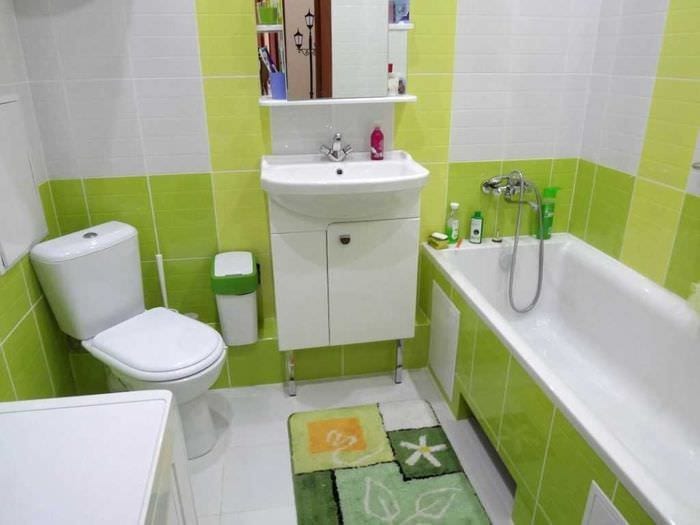 вариант красивого дизайна ванной комнаты 4 кв.м
