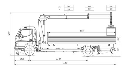 Структурная схема манипулятора Mitsubishi Fuso Canter